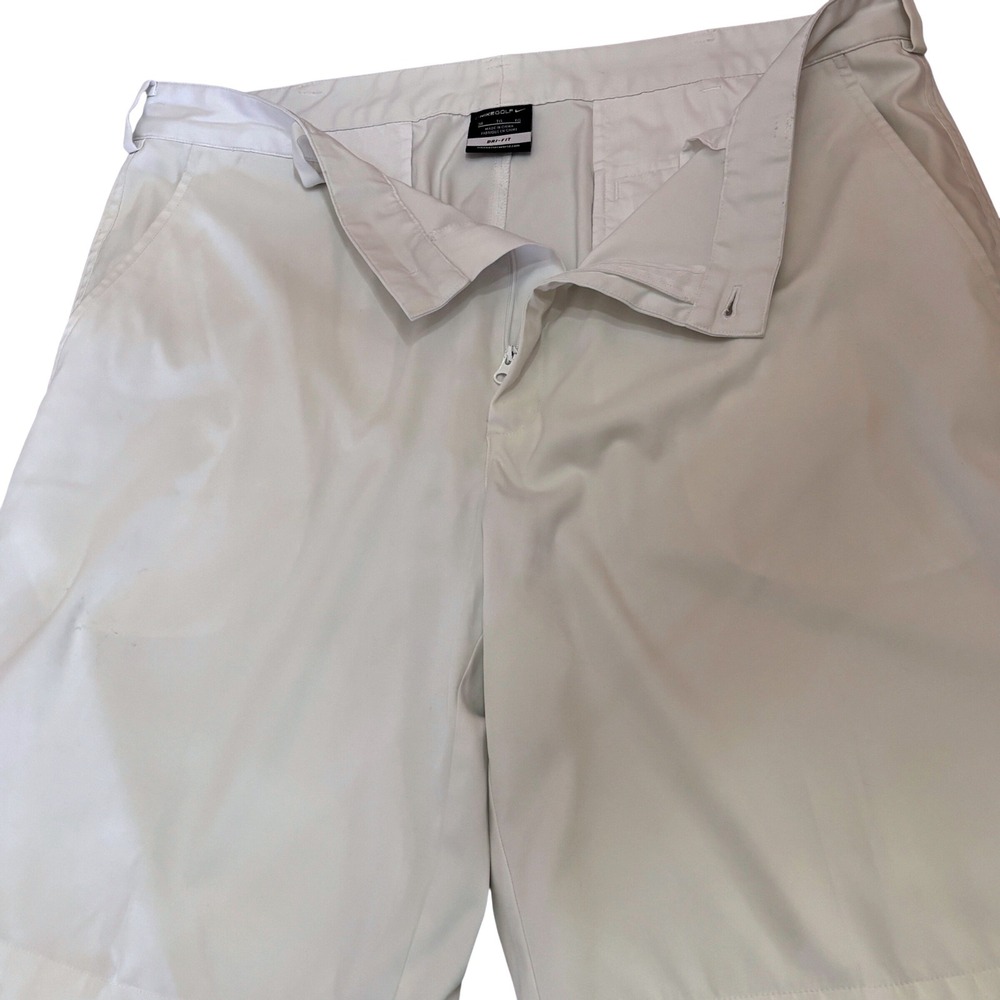 Nike Golf Shorts Mens‎ 38 White Dri-FIT Flat Front Performance Athletic